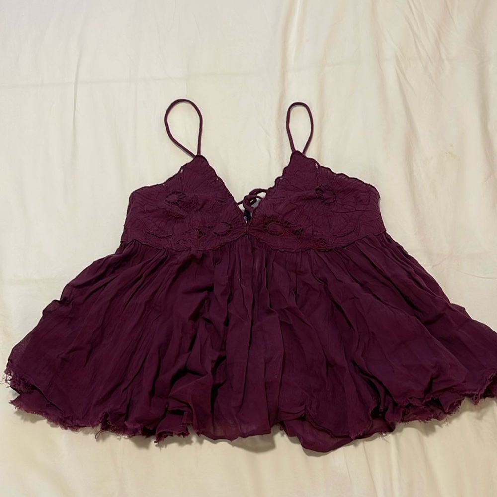 Free People - Dark Purple Tank. Size S.